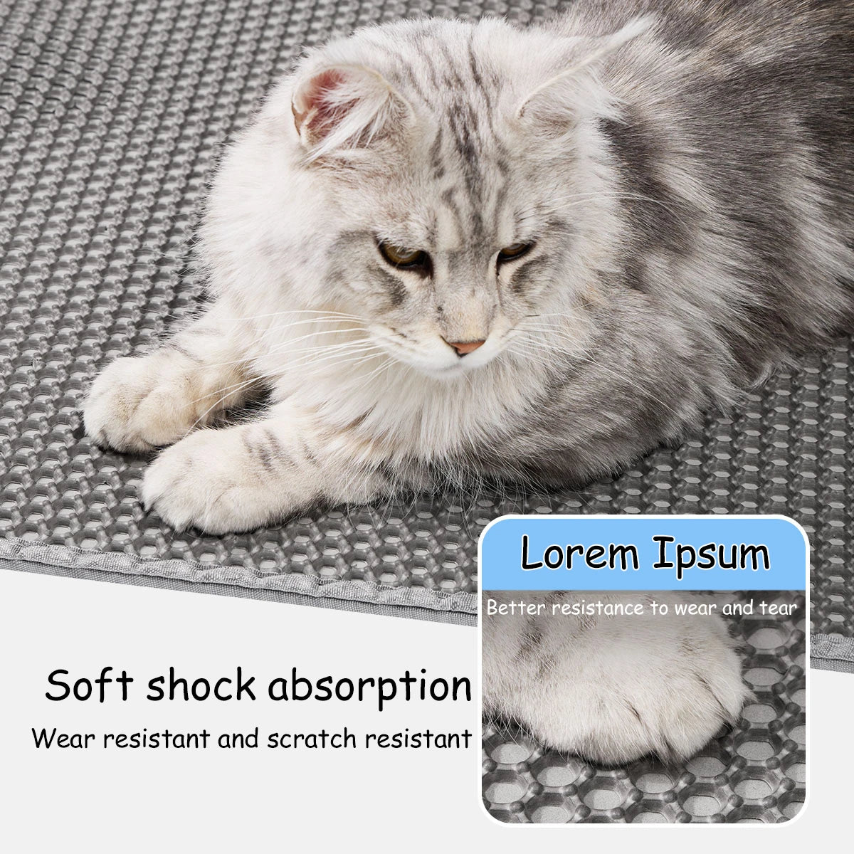 ALFOMBRA IMPERMEABLE PARA ARENERO DE GATOS