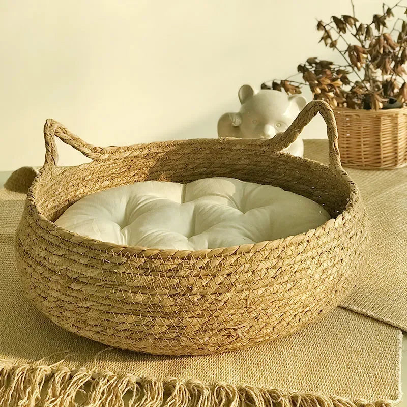 CESTA TEJIDA PARA GATOS
