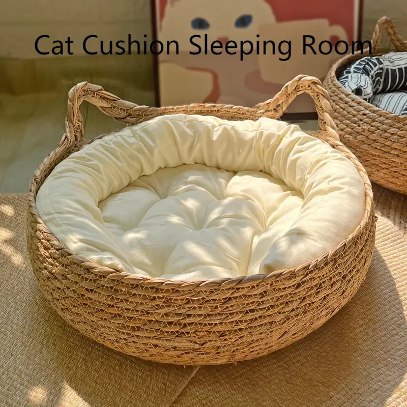 CESTA TEJIDA PARA GATOS