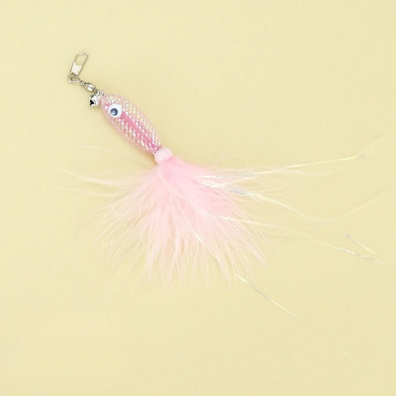 VARITA JUGUETE CON PLUMAS PARA GATOS
