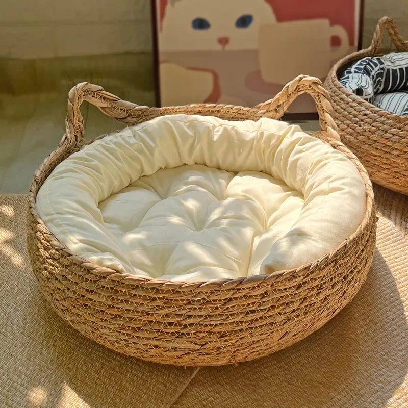 CESTA TEJIDA PARA GATOS